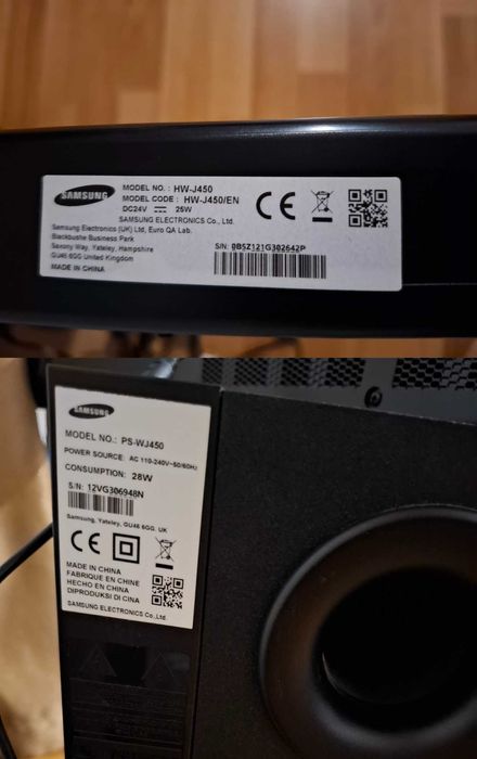 Vand Soundbar Samsung K450 + J450 300w Subwoofer Wireless BT HDMI USB
