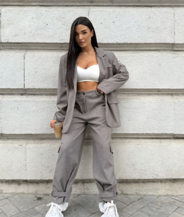 Блейзър вълна в сиво lbd