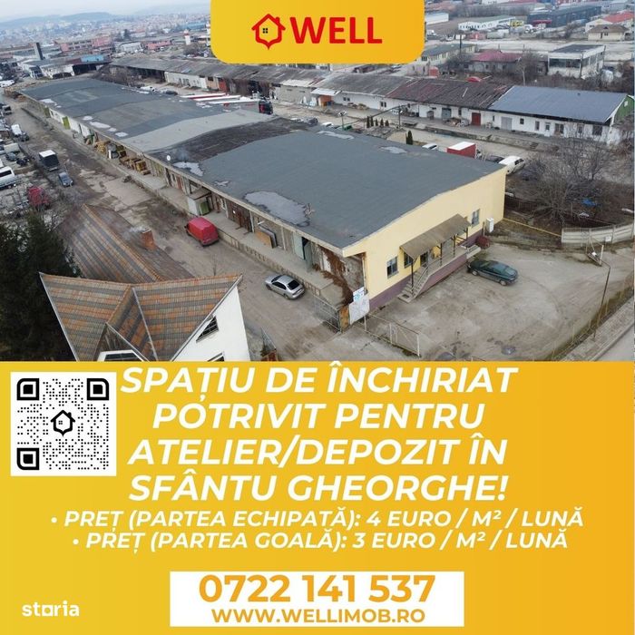 Spațiu de închiriat potrivit pt. atelier/depozit în Sfântu Gheorghe!