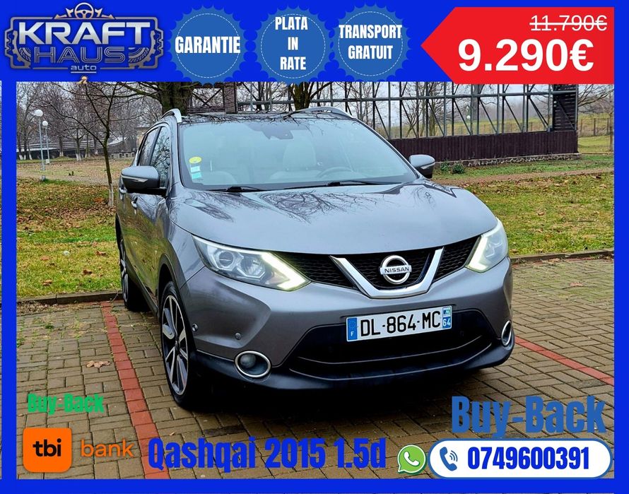 Nissan qashqai 2015 1.5d rate prin tbi
Pret 9.290 euro redus de la