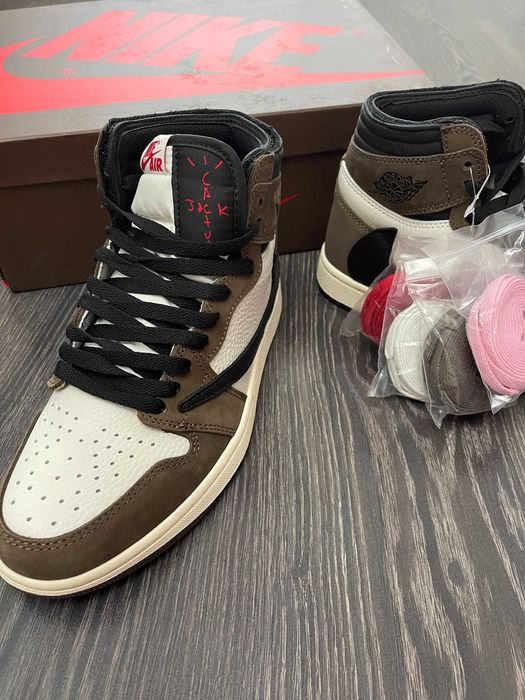 Adidasi JORDAN 1 x Travis Scott High- Produs NOU PREMIUM din Piele