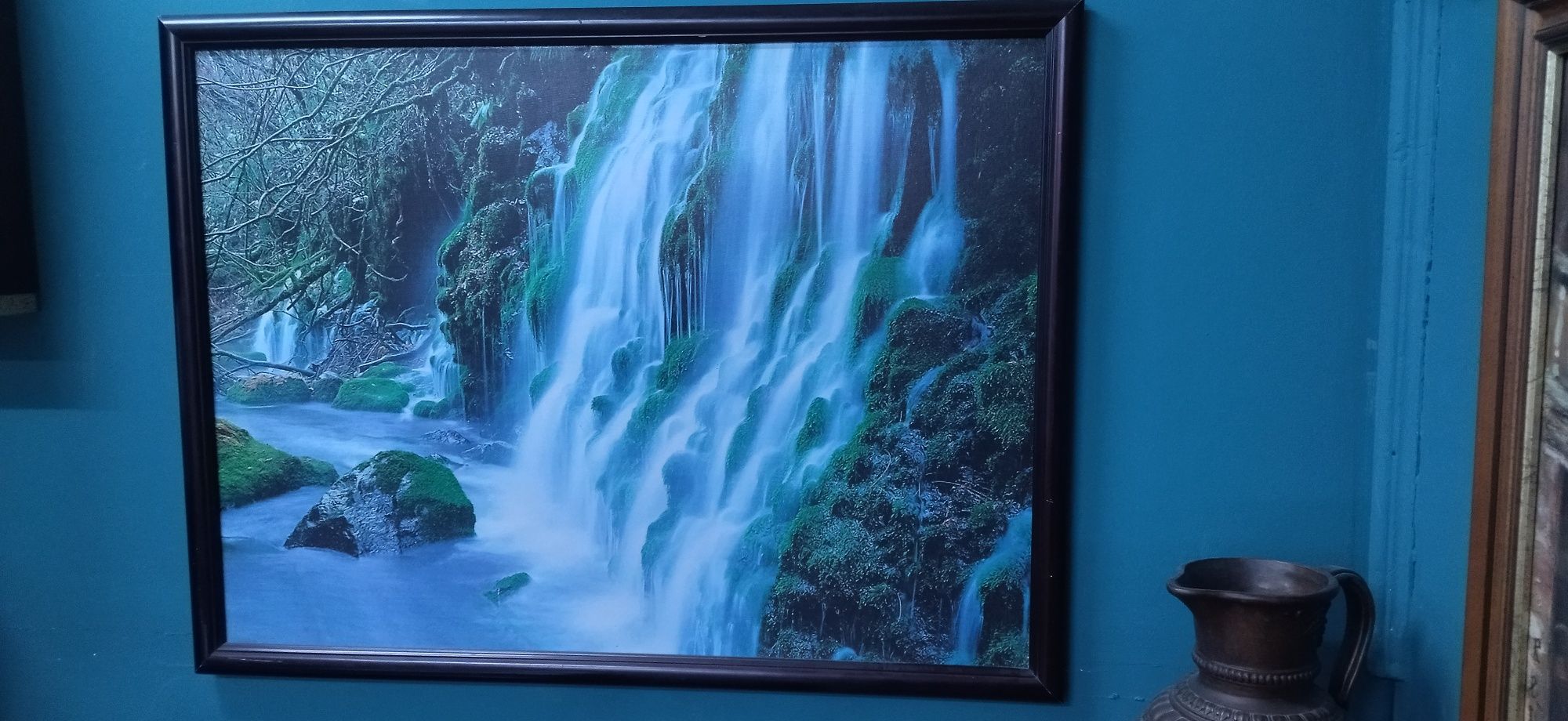 Картина, снимка, принт, водопад.