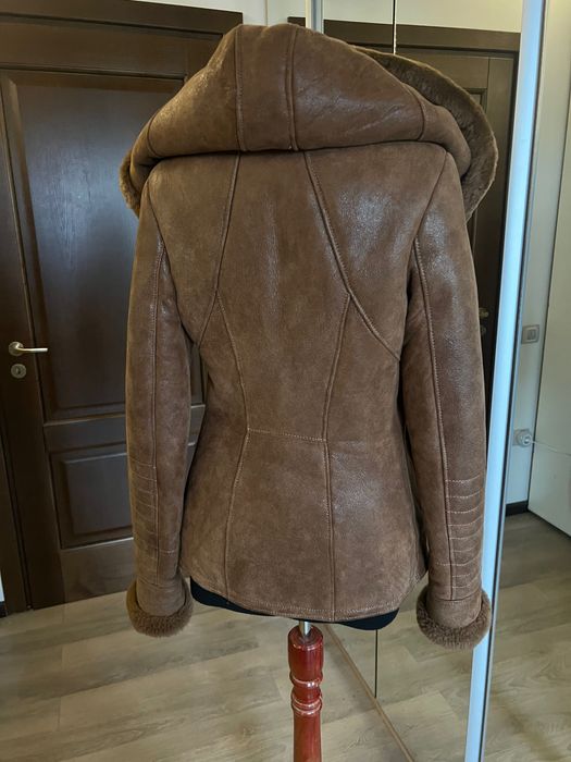 Cojocel shearling piele si blana naturala 36