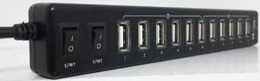 HUB USB 2.0, 12 Porturi, Cu 2 Intrerupatoare