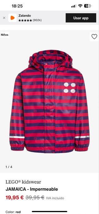 Ново детско яке за дъжд LEGO 152см