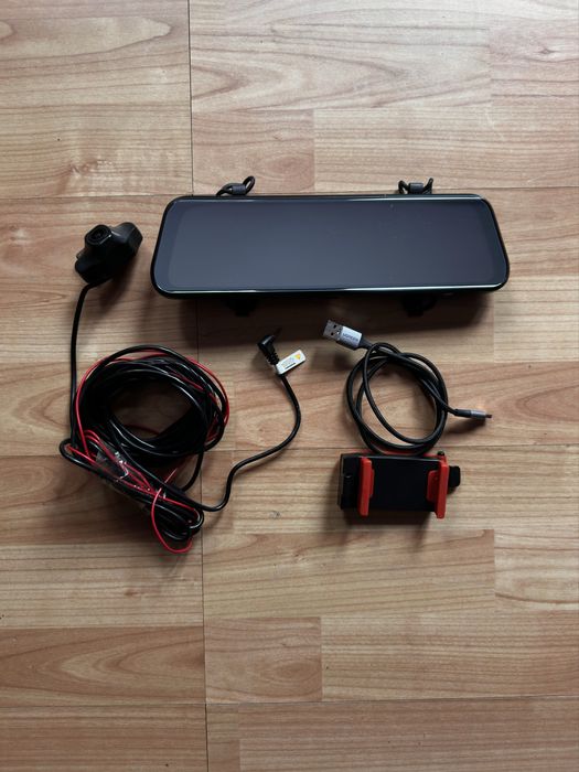 Mirror dash cam 2.5K + rear camera 1080P AZDOME 11.8 inch touchscreen