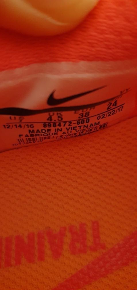 Adidasi dama Nike flex orange portocalii 38