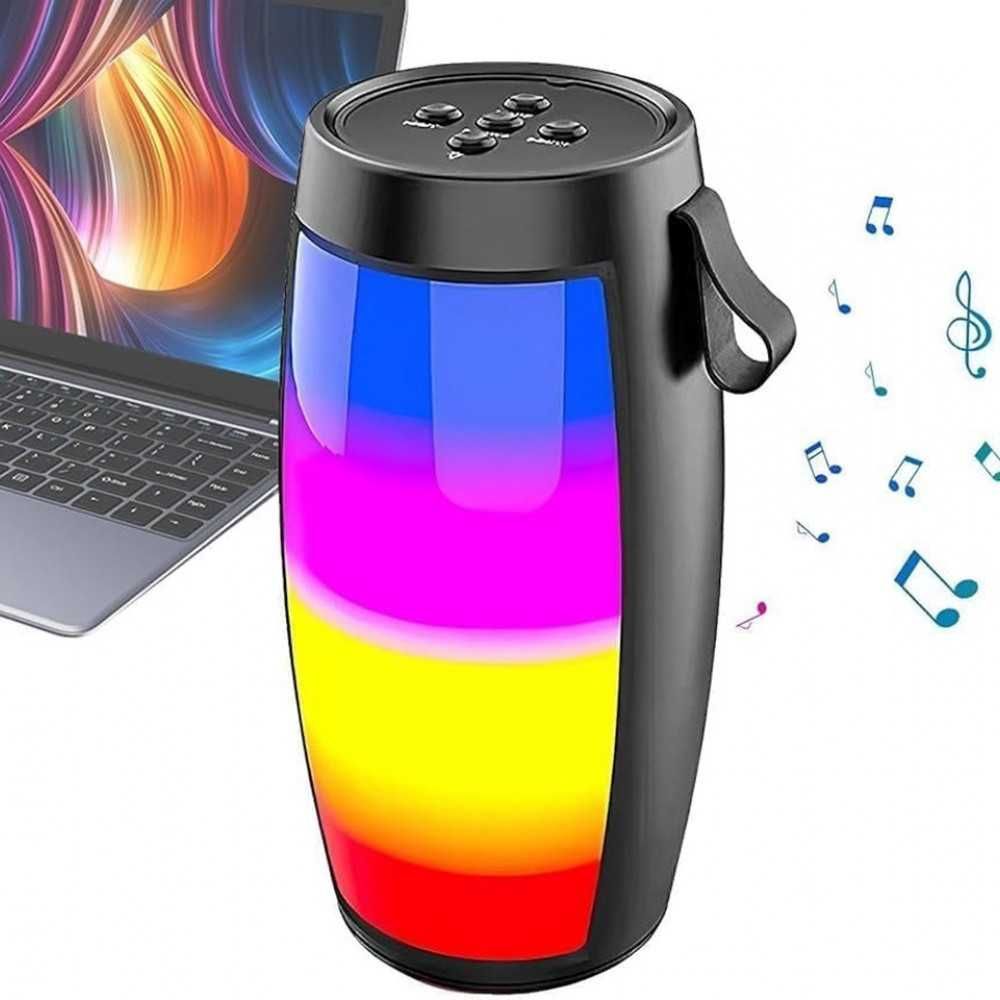 Преносима LED Bluetooth тонколона ZQS1202, Micro SD, USB, FM радио