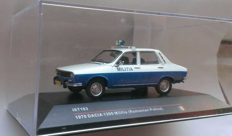 Macheta Dacia 1300 Militia 1970 - IST Premium 1/43 (Politia)