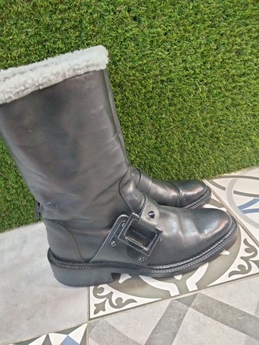 Cizme cu blana nr 35 piele naturala Barbara Bui