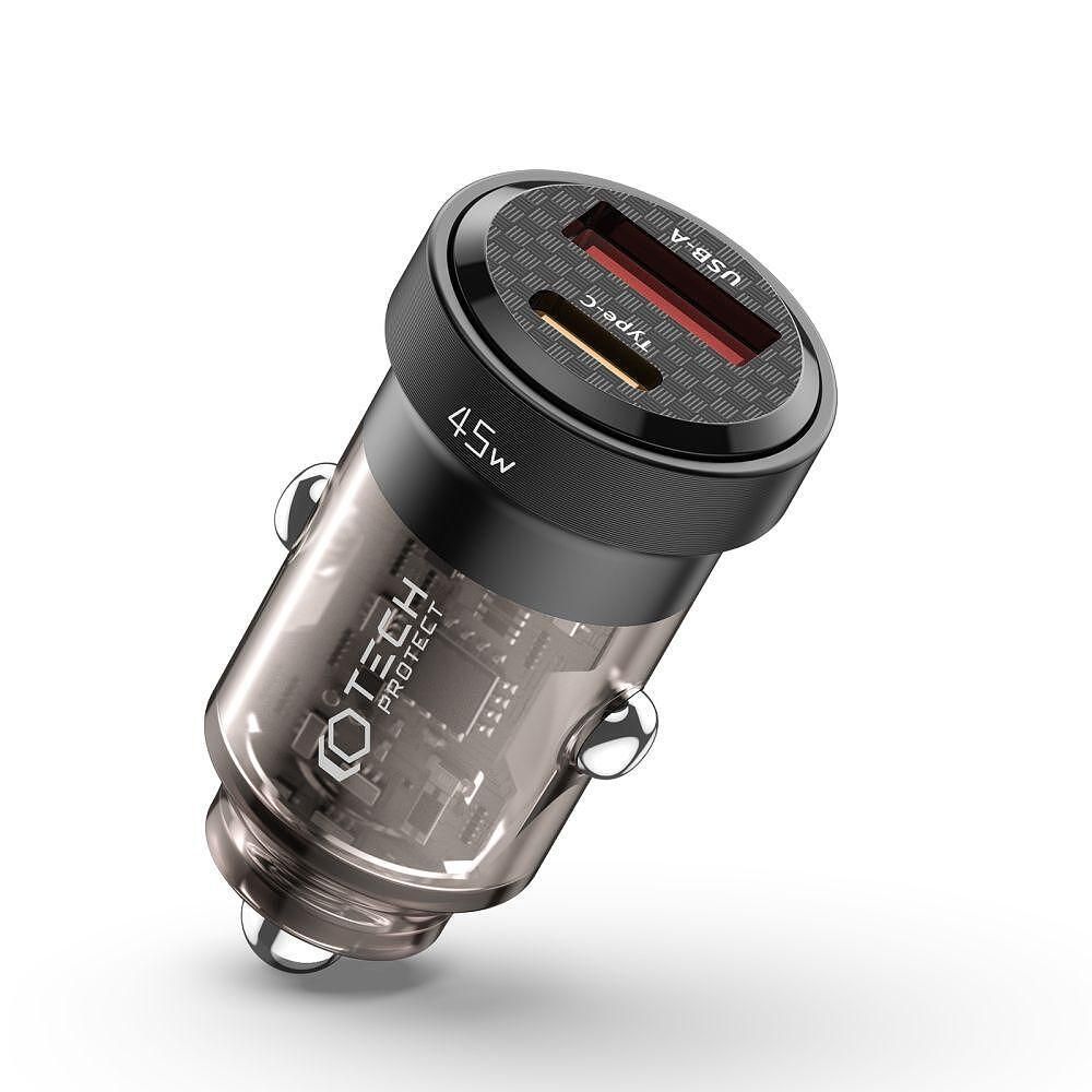 Зарядно за автомобил tech protect cc45w 2-port pd45w/qc3.0