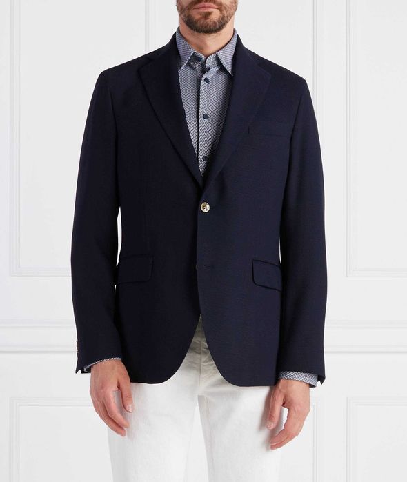 Sacou blazer slim 52 XL premium Oscar Jacobson lana respirabila moale