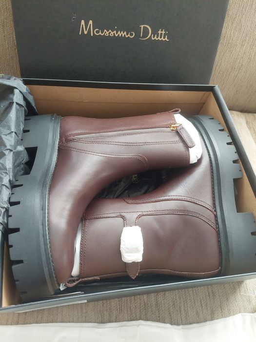 Massimo Dutti боти / ботуши от естествена кожа