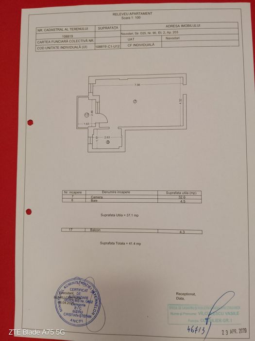 Vand studio decomandat la cheie, 42mp, 100 m de plajă, strada D25 nr90