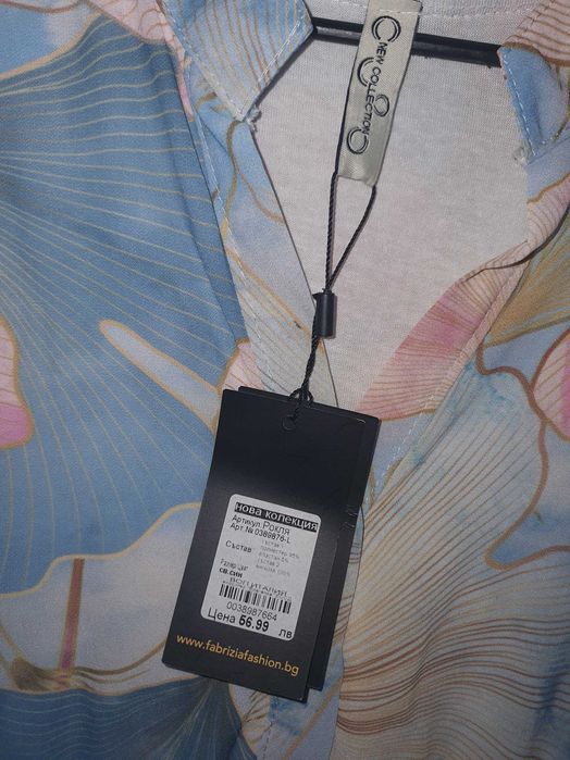 Нова рокля с етикет-лятна, ефирна, размер L