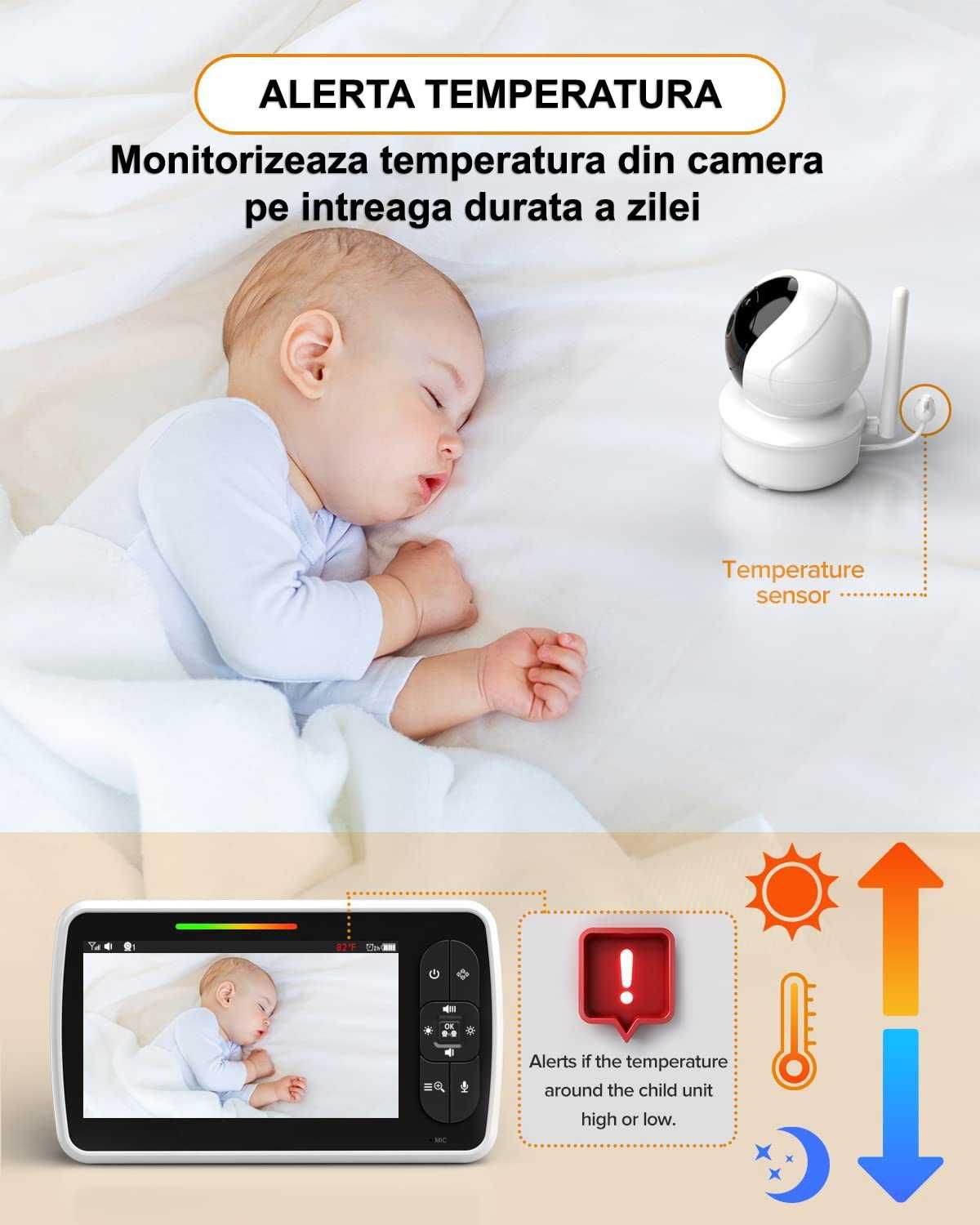 Baby Monitor si Camera Audio-Video Wireless Supraveghere Bebe,EyeBaby