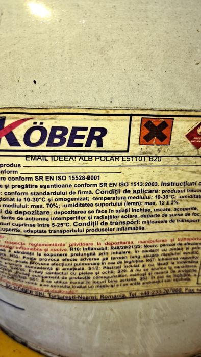 Vopsea kober profesional Alb polar 25kg