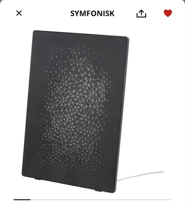 Ramă tablou cu boxă WiFi Sonos IKEA SYMFONISK, negru