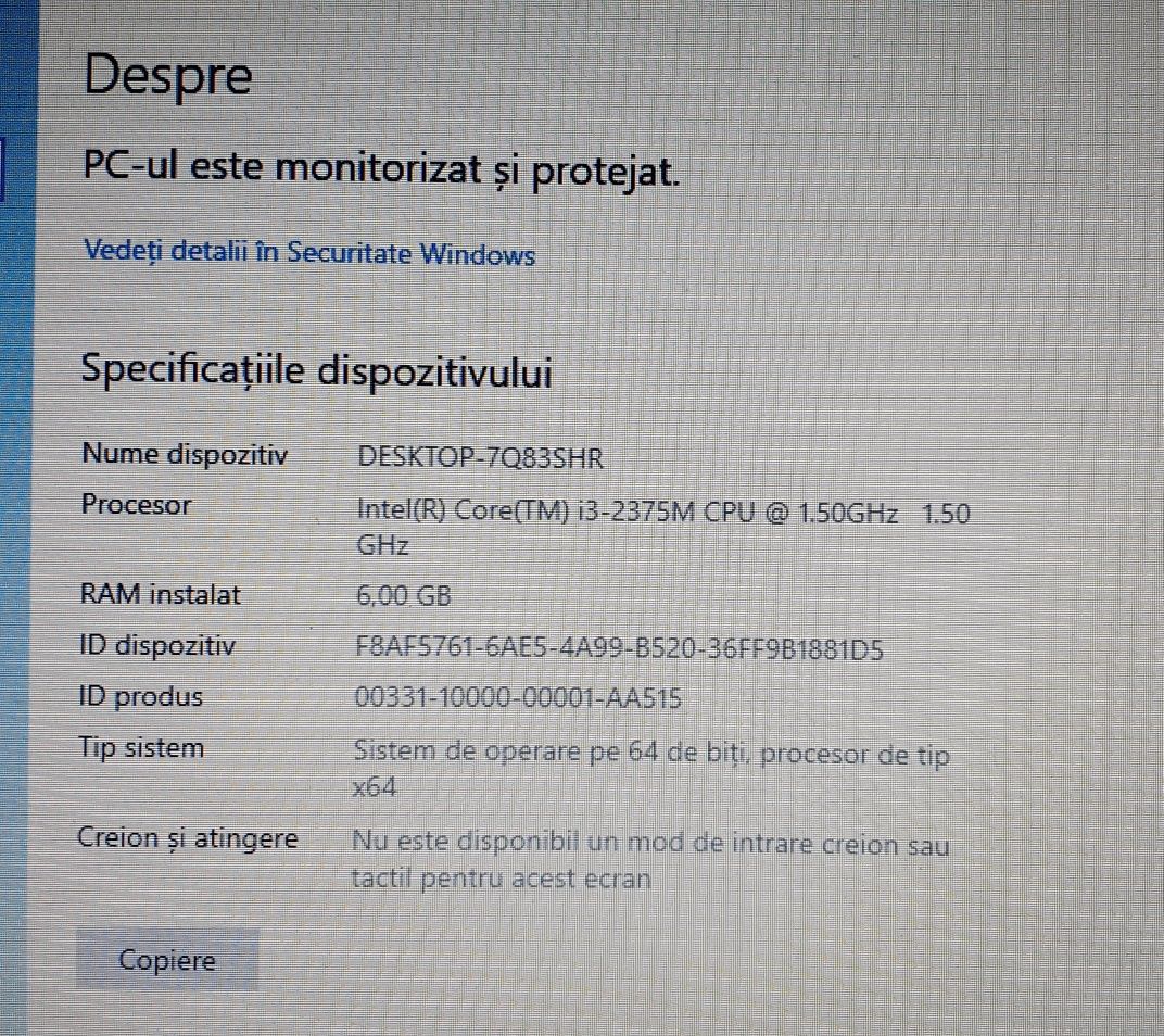 Laptop Dell latitude 3330,i3 2375m,8gb ram,lipsă ecran,hdd