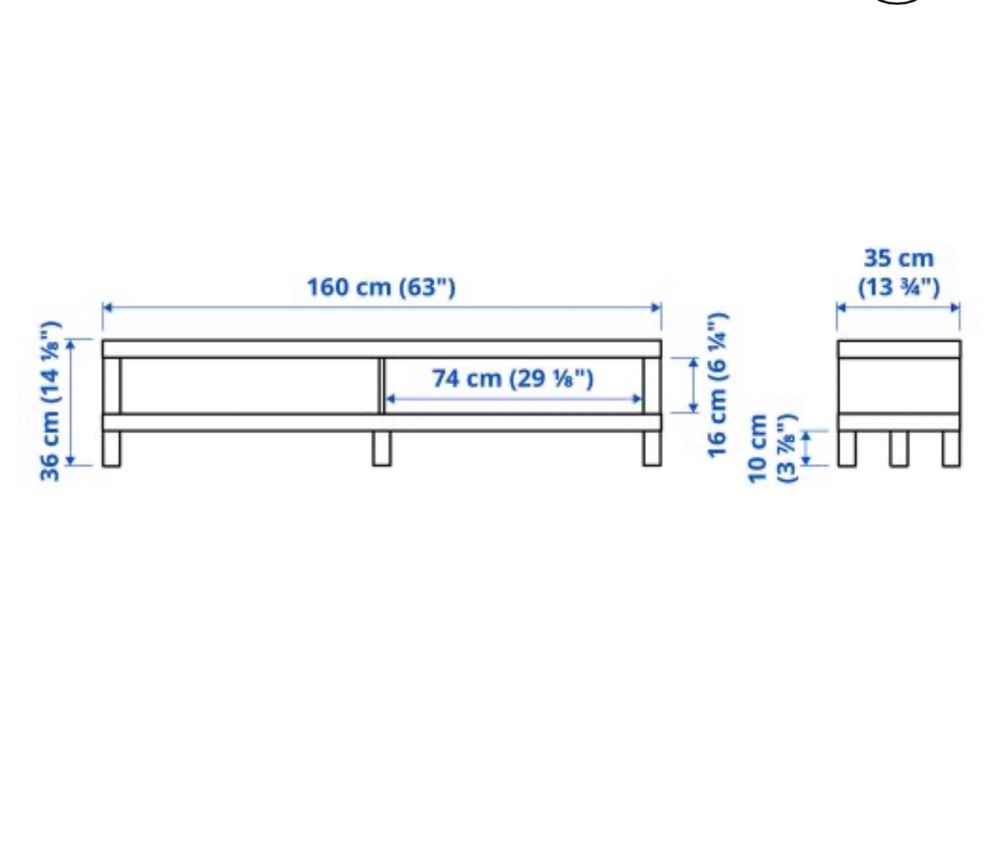 Шкаф за телевизор Ikea Lack 160cmx35cm