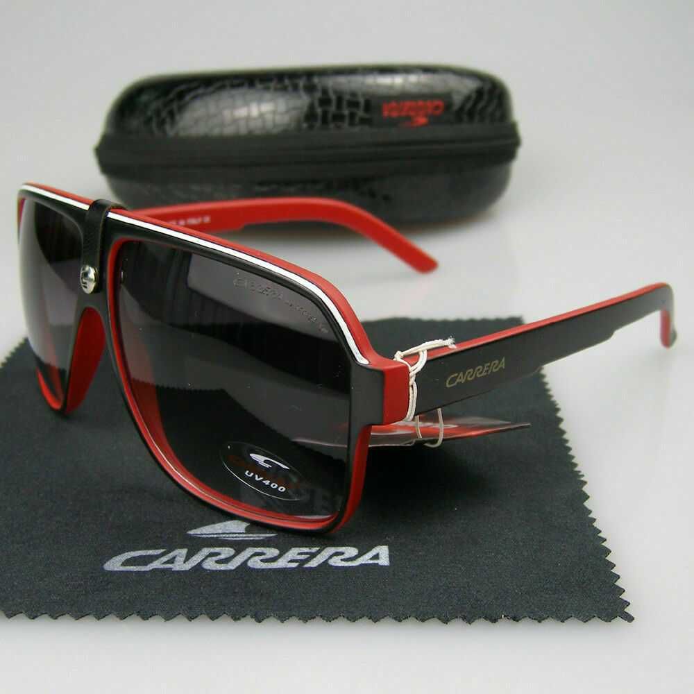 Мъжки Слънчеви Очила Carrera Sunglasees Black Черни Каррера Червени