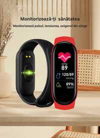 Smartwatch Delicat Roșu: Apeluri+Mesaje. Notificari, Sănătate, Fitness