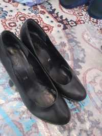 Продвм туфли женские цвет черные кожаные