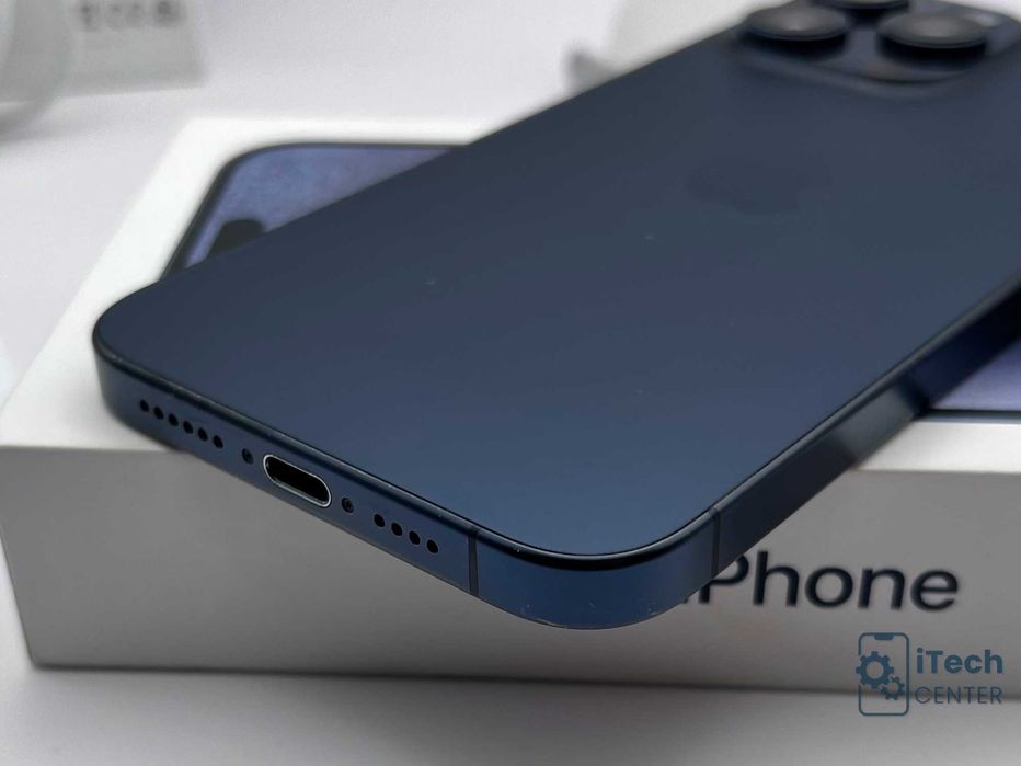 iPhone 15 Pro MAX, 256GB, Blue Titanium, КАТО НОВ, 1г. ГАРАНЦИЯ!