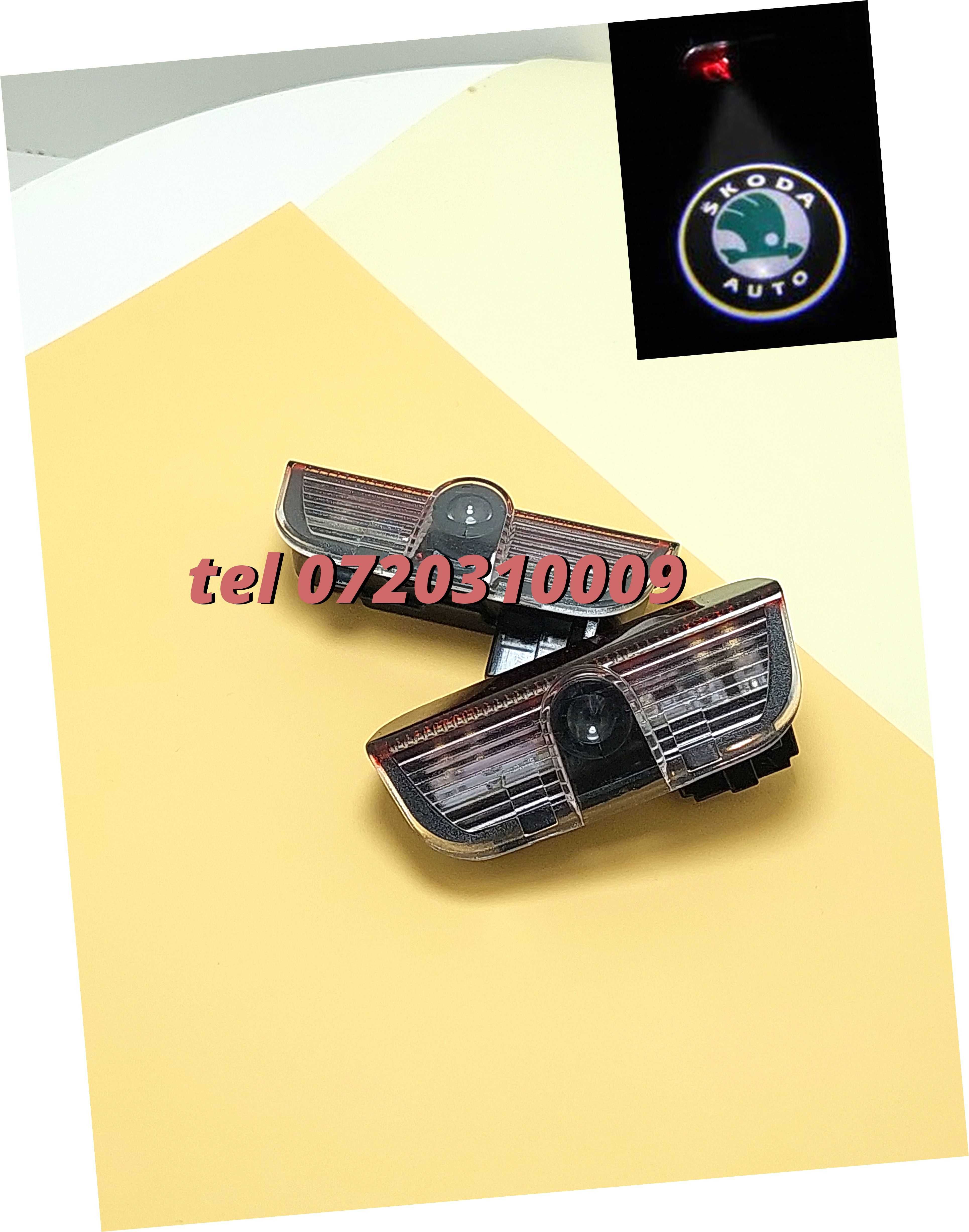 Proiectoare Logo Skoda Superb Portiera  Led Laser emblema sigla H