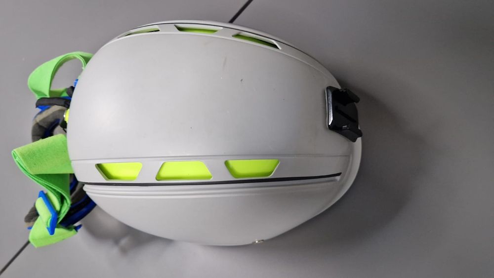 Casca de schi originala CASCO CX-3 și ochelari ski FIREFLY Blue