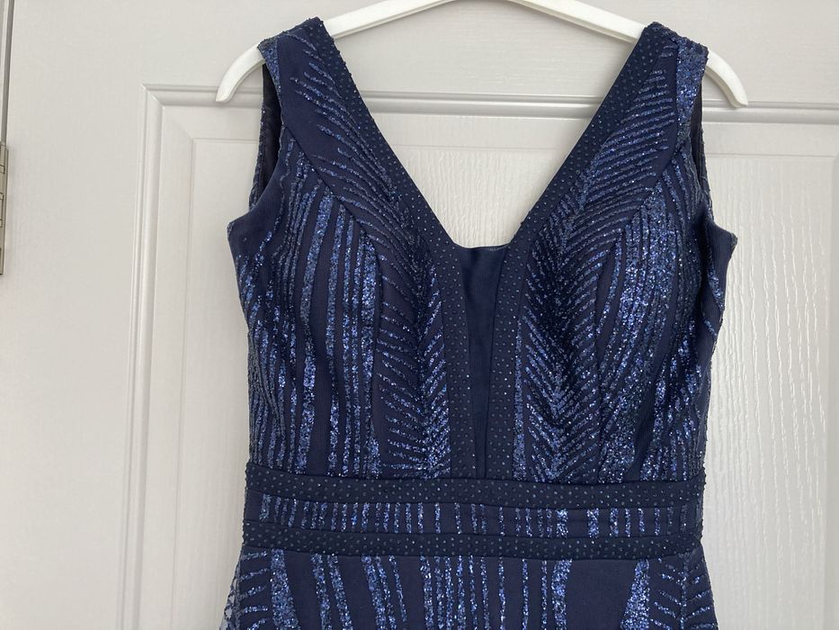 Официална тъмно синя рокля