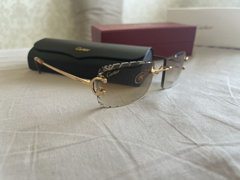 Очки Cartier big C Signature diamond cut