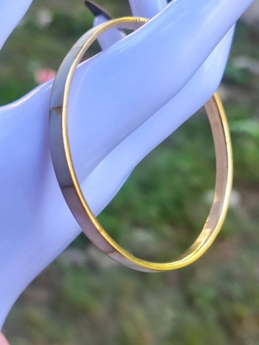 Veche bratara din alama cu sidef incrustat