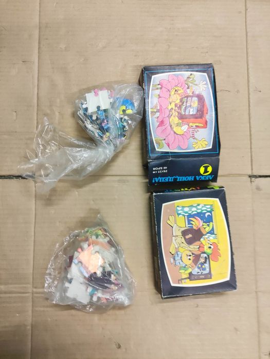 Продавам пъзели от соца НРБ:Алф, снежния човек, коли,лека нощ , деца