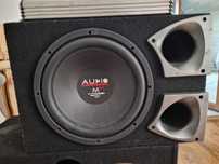 Subwoofer Auto Axton AB30 250w + AMP SE3500D + Condensator Hifonics