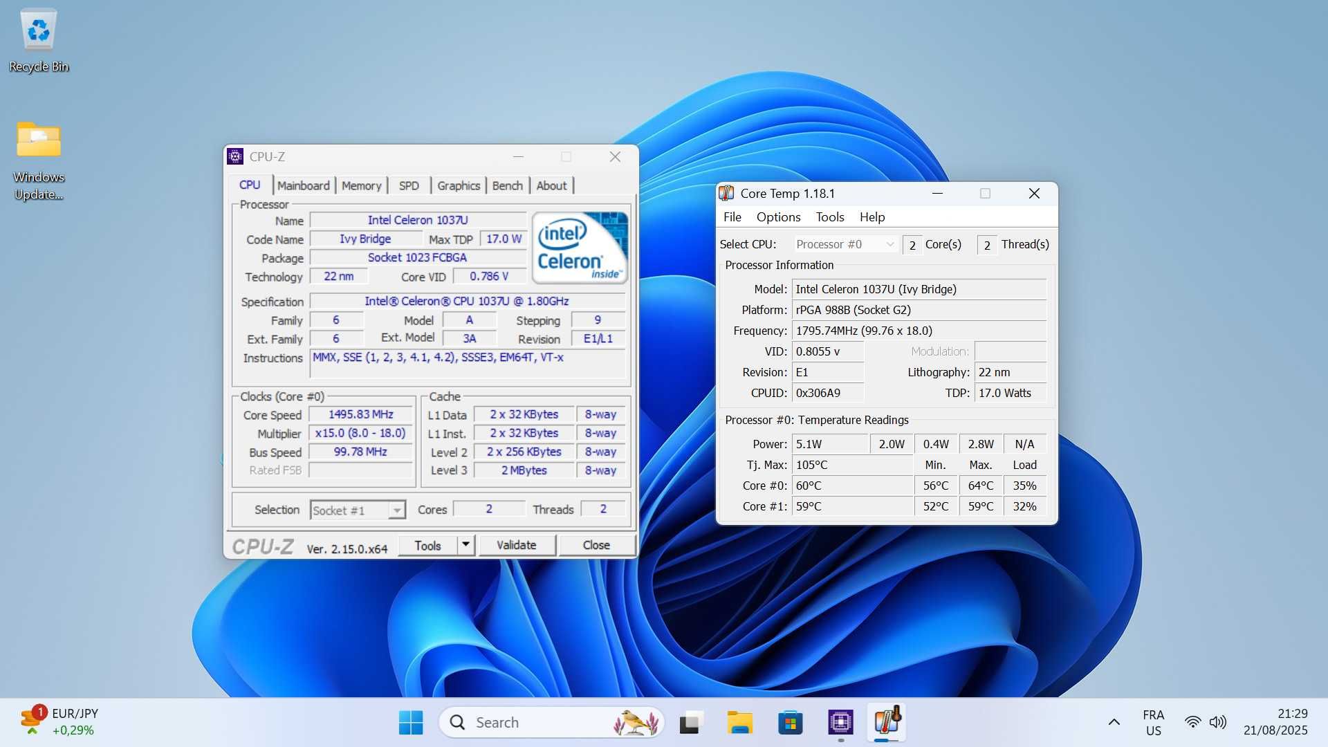 MSI - MS-B062 / 8GB RAM / 128GB SSD / Intel 1037U / Mini PC Мини