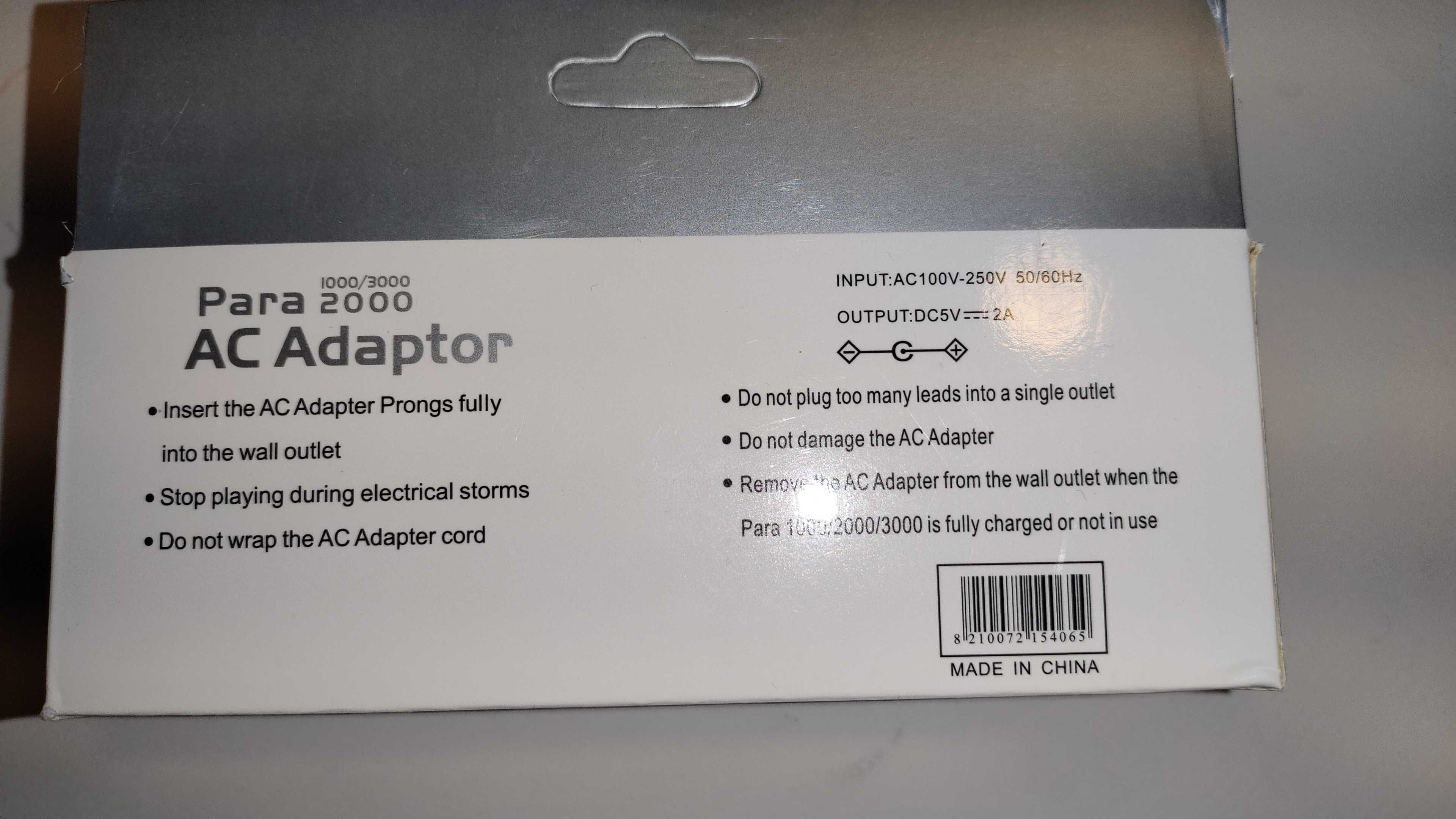 Para 2000 AC Adaptor Sony PSP