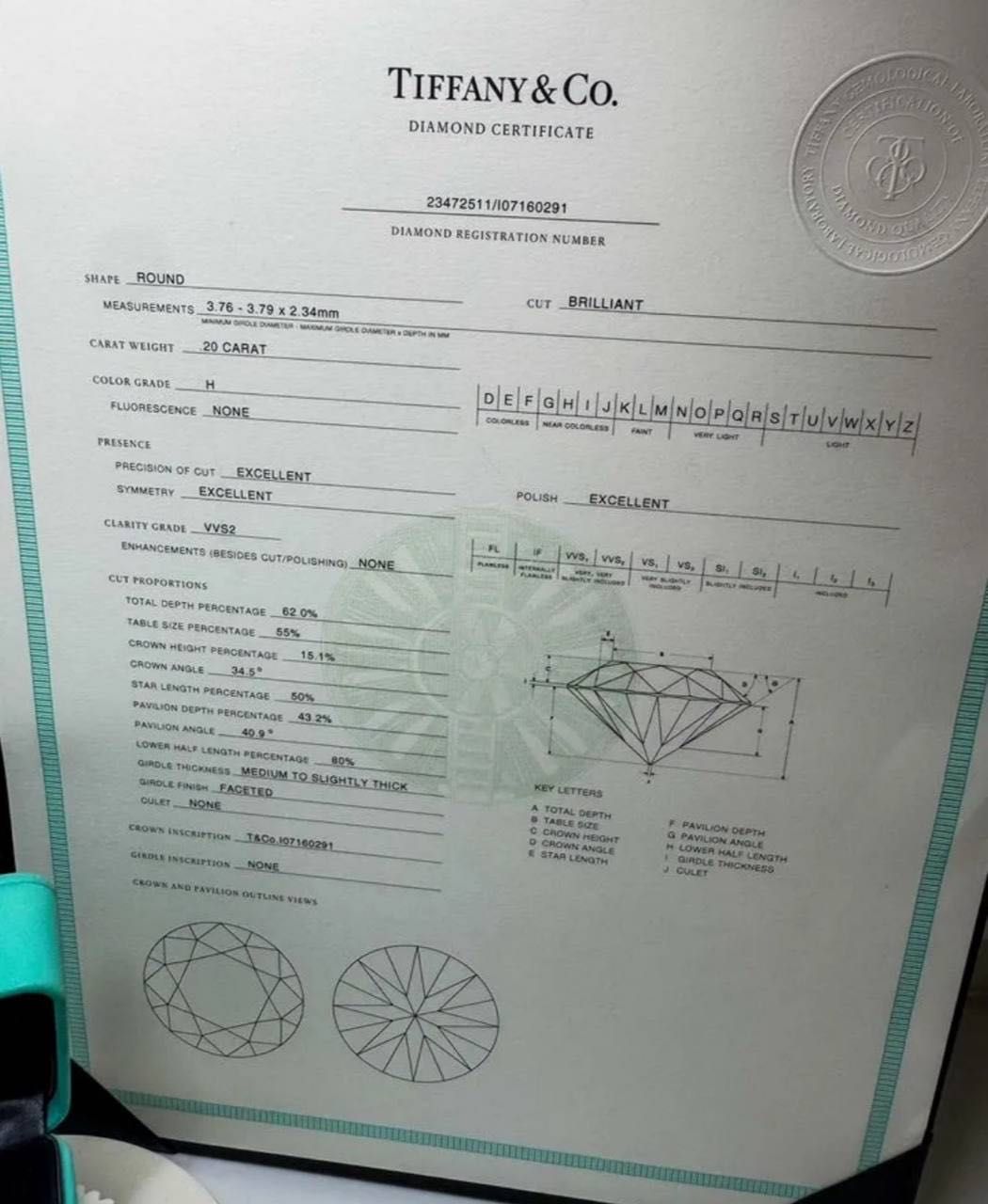 Кольцо Tifanny 0.20 карат Оригинал
