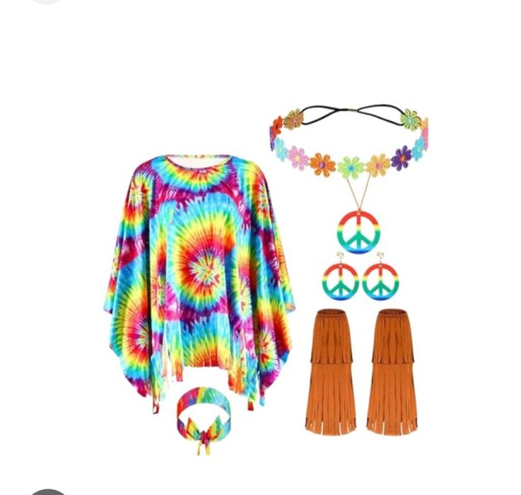 Vând costum de hippie fete marime universală