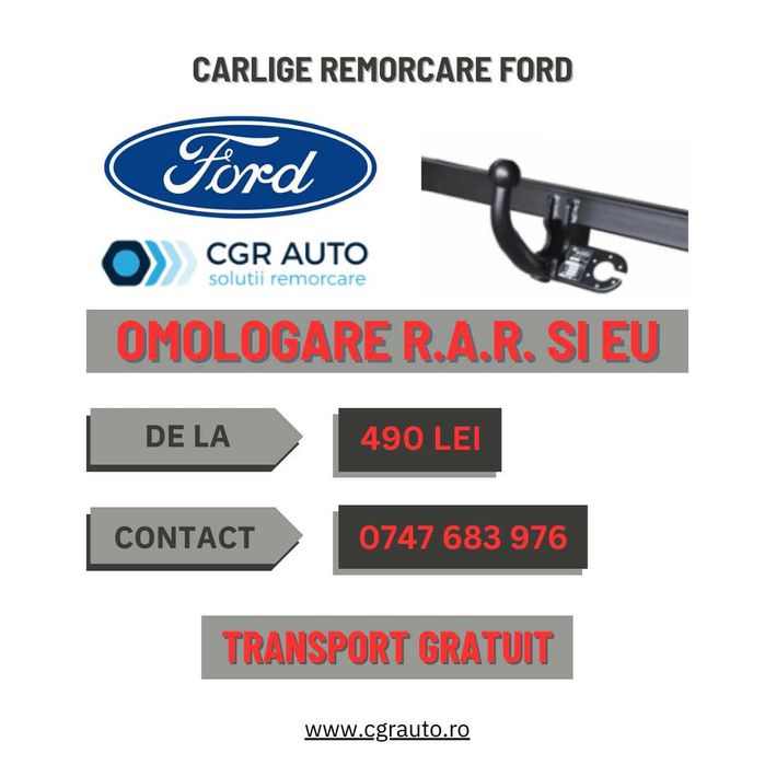Carlige remorcare Ford Livrare Rapida