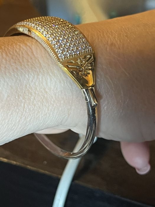 Bratara de argint cu alama si zirconii