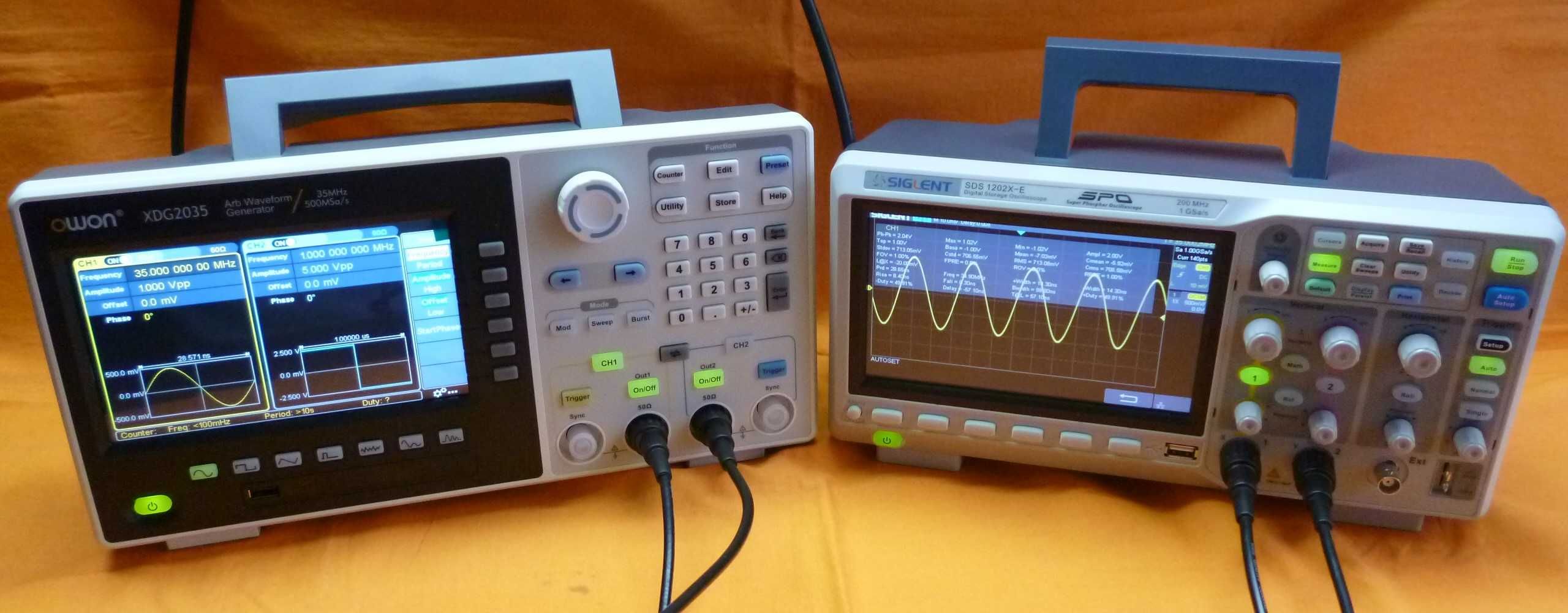 OWON XDG2035 generator frecventa semnale functii  2 canale de 35Mhz