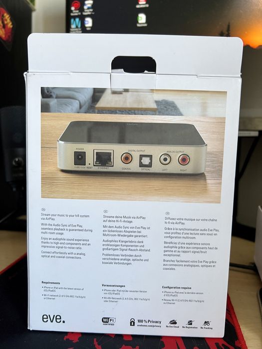 Interfata audio Hifi eve play exclusiv Apple Airplay Wi-Fi