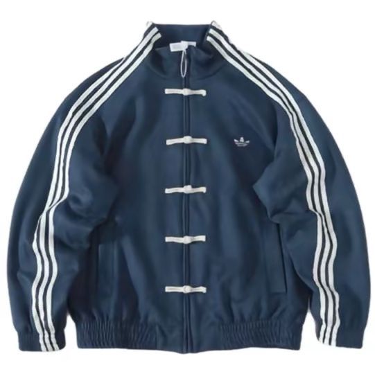 Adidas бомбер темно синий