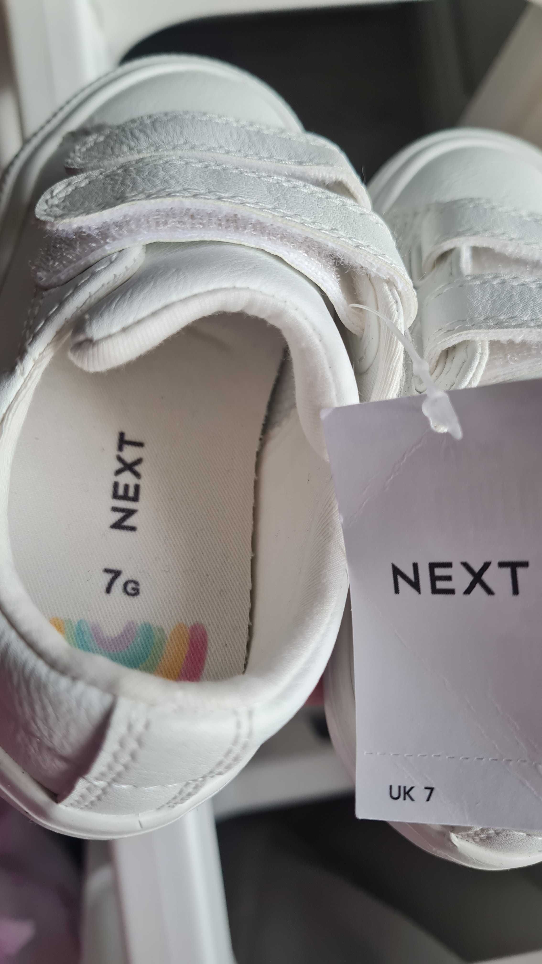 Sneakersi albi, Next, noi, cu eticheta, marimea 24