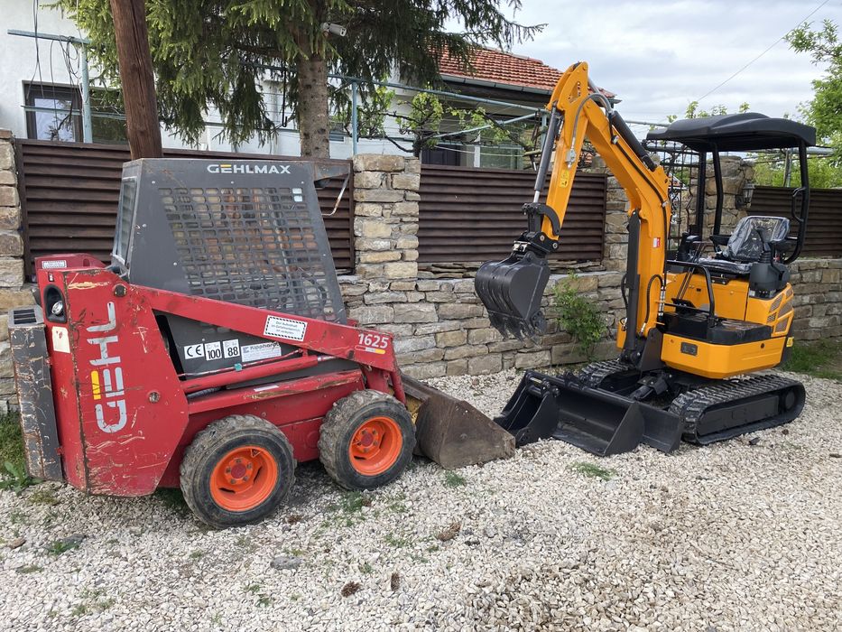 Услуги с мини багер, бобкат, самосвал и автовишка.