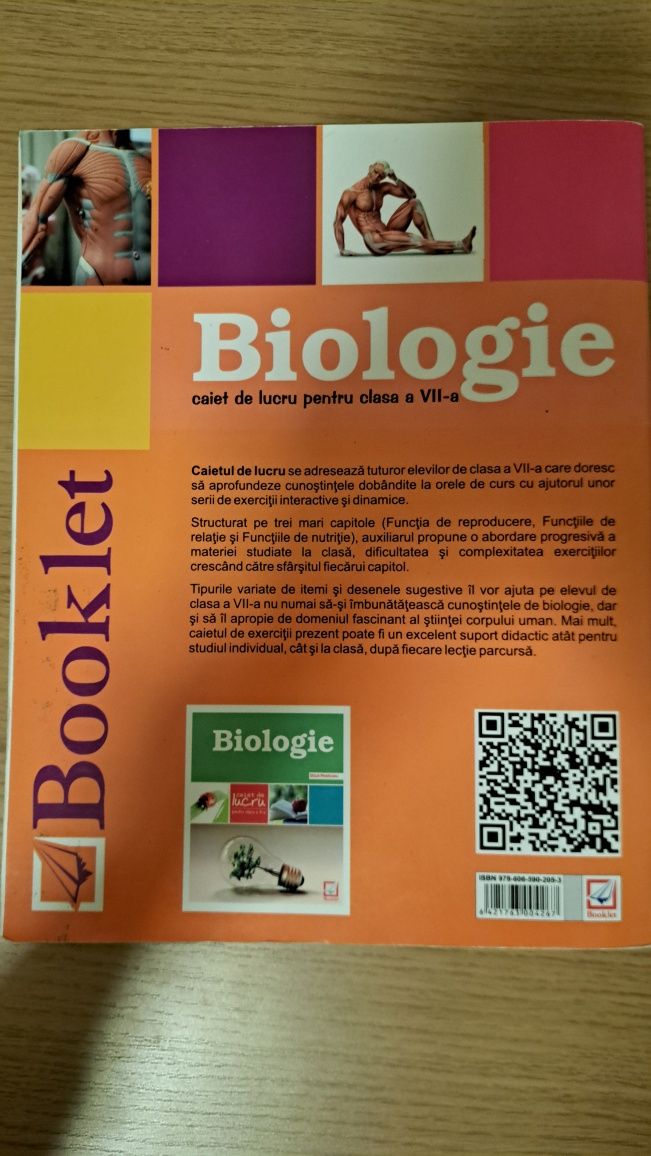 Culegere biologie clasa a 7 a, nescrisa, editura booklet