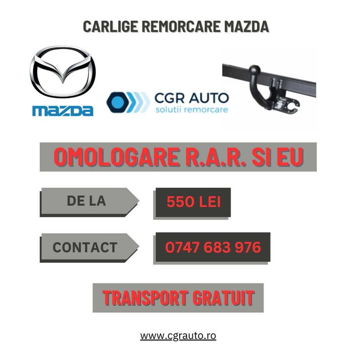 Carlige remorcare Mazda omologate si durabile