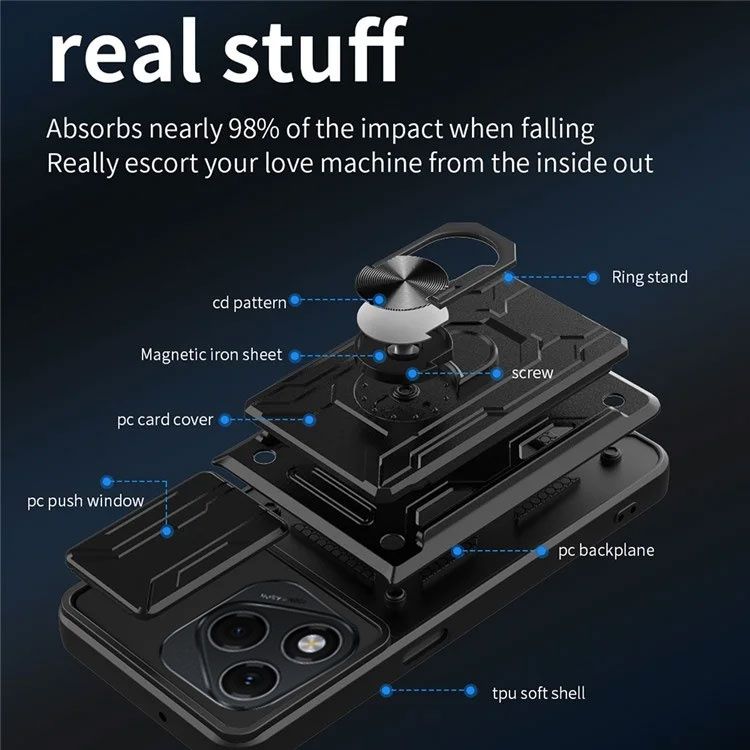 Honor 400 / 400 Lite / CARD SLOT Удароустойчив кейс със слот за карта