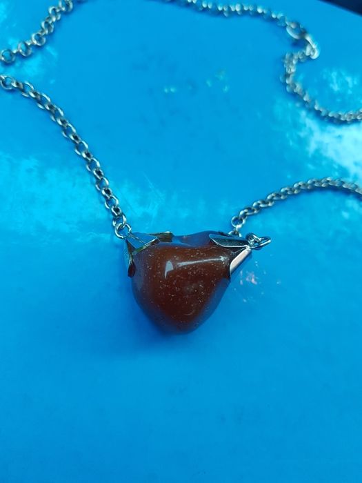 48 Lant argint 925 italy cu pandantiv carnelian natural
